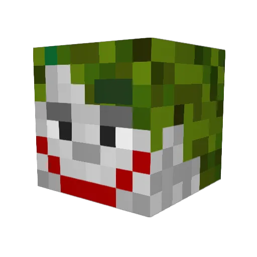Mazouri Minecraft avatar head, 3D render