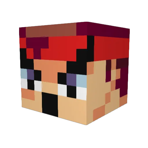 MazterL Minecraft avatar head, 3D render