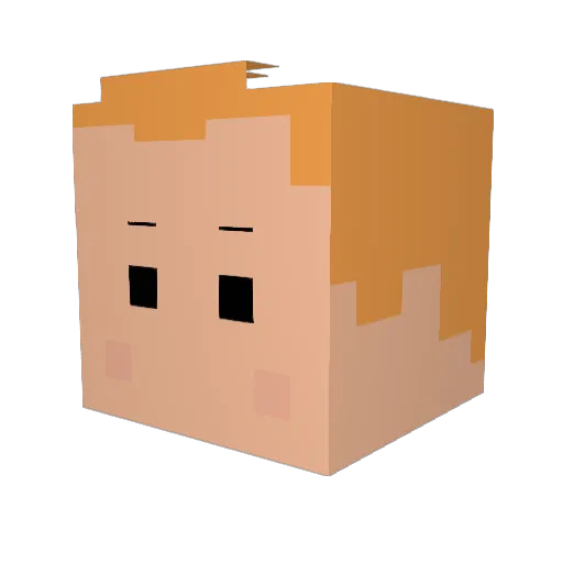 Mazurka1914 Minecraft avatar head, 3D render