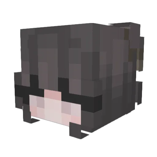 MazyMai Minecraft avatar head, 3D render