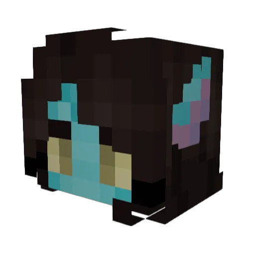 Mazys Minecraft avatar head, 3D render
