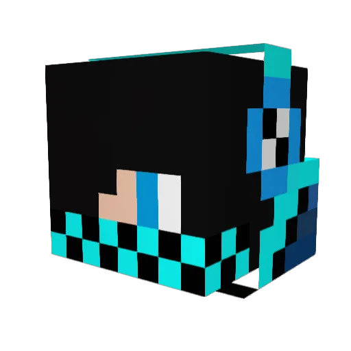 MazzacraftYT Minecraft avatar head, 3D render