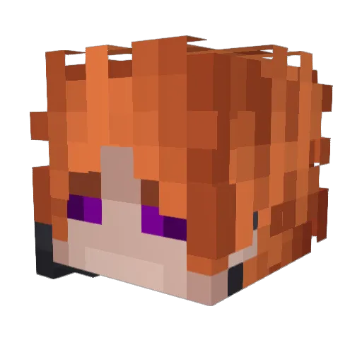 MazzarrelliWulf Minecraft avatar head, 3D render