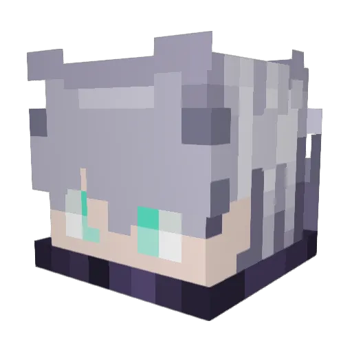 Mazzen Minecraft avatar head, 3D render