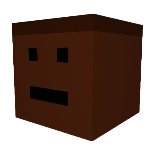 Mazzman Minecraft avatar head, 3D render