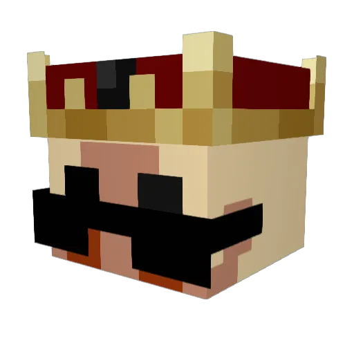 Mazzu1 Minecraft avatar head, 3D render