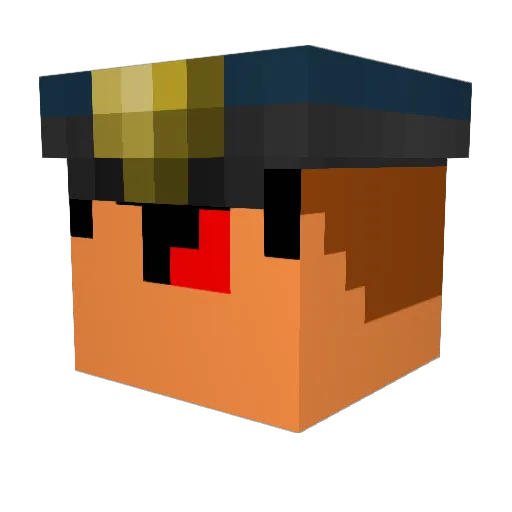 MazzyStar3 Minecraft avatar head, 3D render