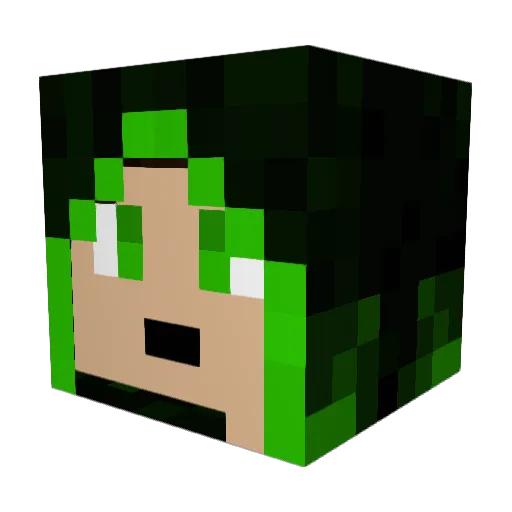 Mbaast8 Minecraft avatar head, 3D render