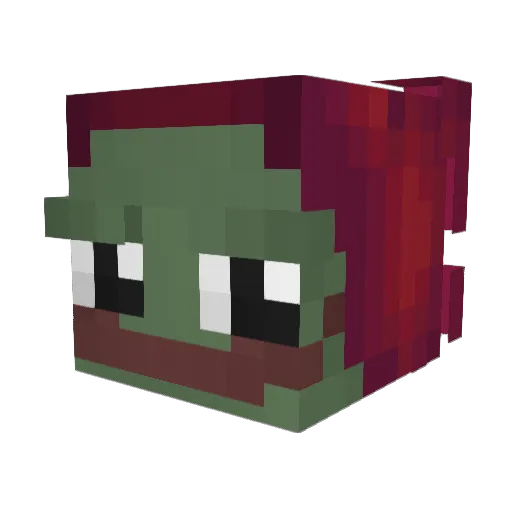 Mbapapi Minecraft avatar head, 3D render