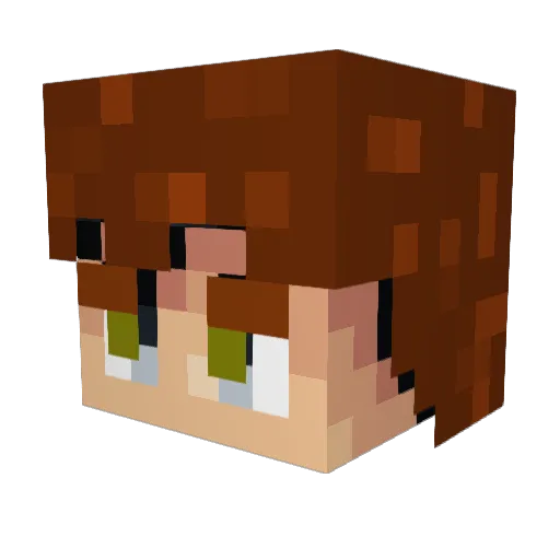 Mbarreat Minecraft avatar head, 3D render