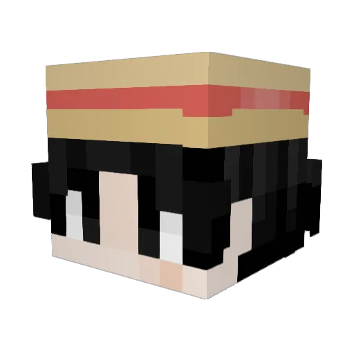 Mberoww Minecraft avatar head, 3D render