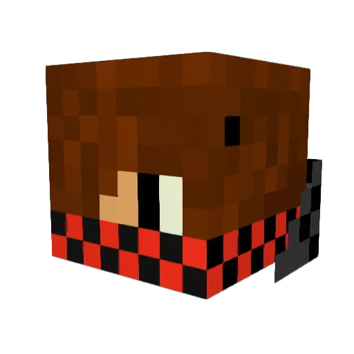 MbiNo Minecraft avatar head, 3D render