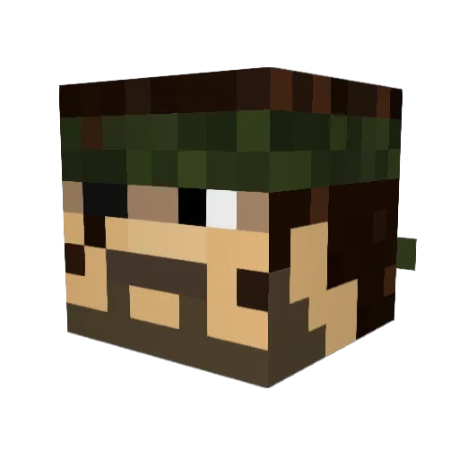 Mbromi Minecraft avatar head, 3D render