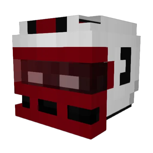 Mbz_ Minecraft avatar head, 3D render