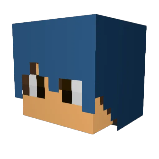 Mc812 Minecraft avatar head, 3D render