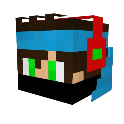 McAbbee Minecraft avatar head, 3D render