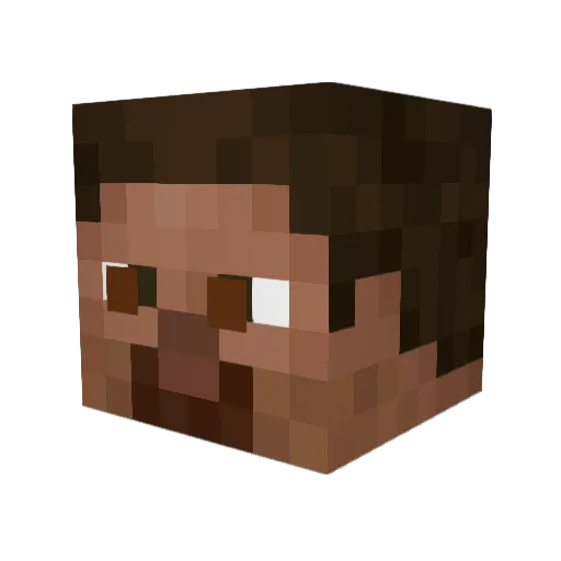 McAde_ Minecraft avatar head, 3D render