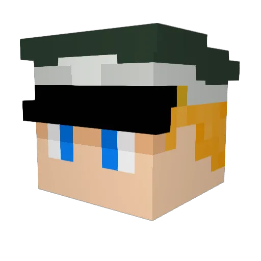 McAlki Minecraft avatar head, 3D render