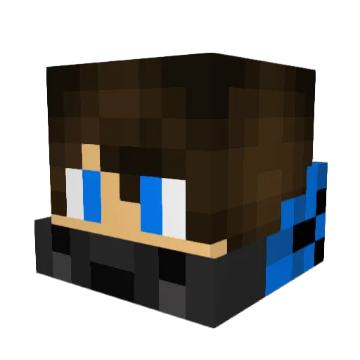 McAsAsInAtOr Minecraft avatar head, 3D render