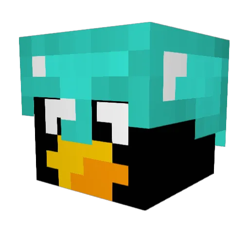 McBaltas Minecraft avatar head, 3D render