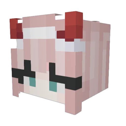 McBarisMama Minecraft avatar head, 3D render
