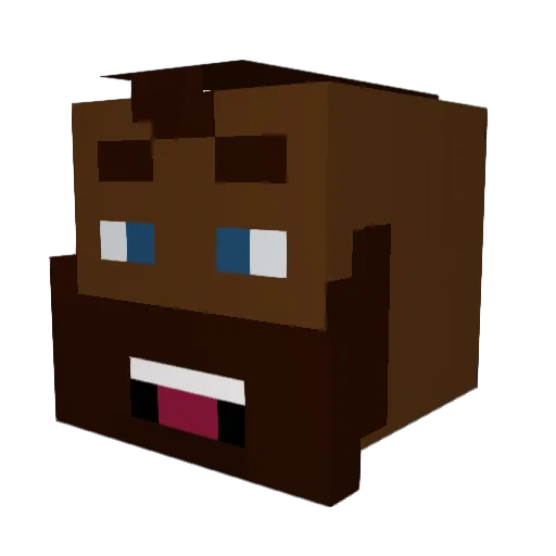McBergerz Minecraft avatar head, 3D render