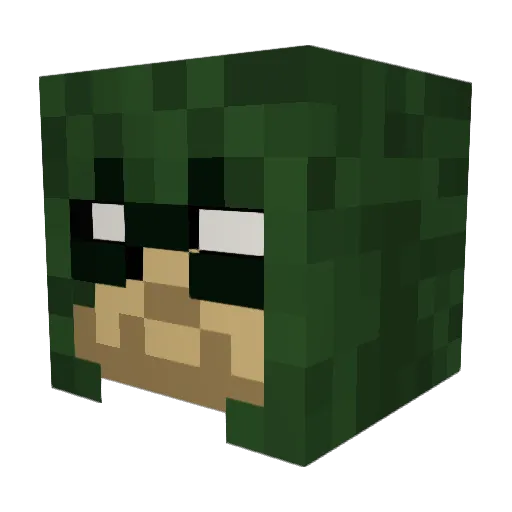 McBetax Minecraft avatar head, 3D render
