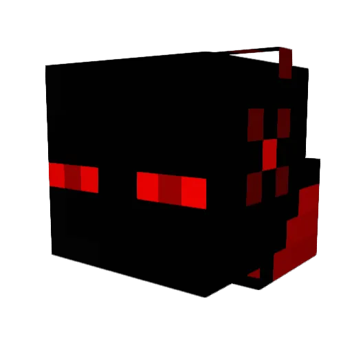 McBleedy Minecraft avatar head, 3D render