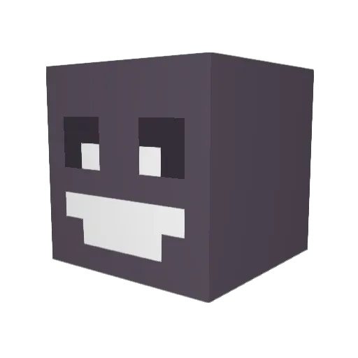 McBloody Minecraft avatar head, 3D render