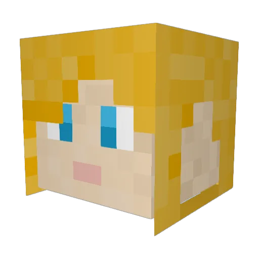 McBlooop Minecraft avatar head, 3D render