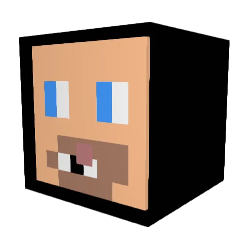 McBricky Minecraft avatar head, 3D render