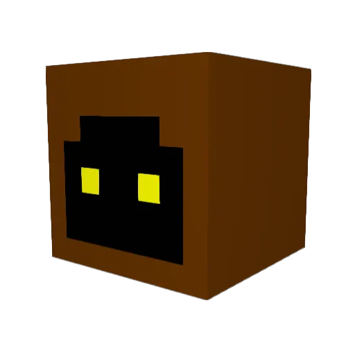 McBups Minecraft avatar head, 3D render