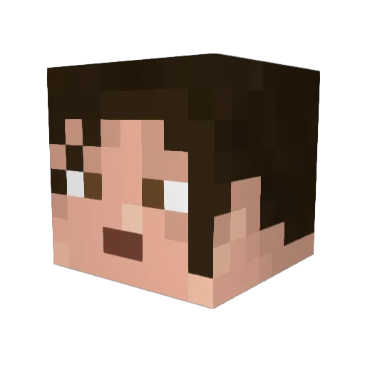 McCandil Minecraft avatar head, 3D render