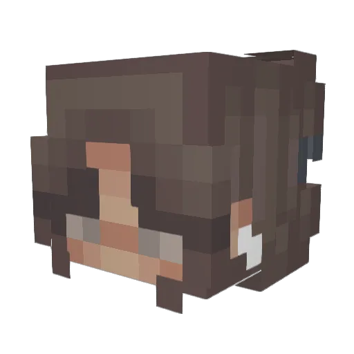 McCape Minecraft avatar head, 3D render