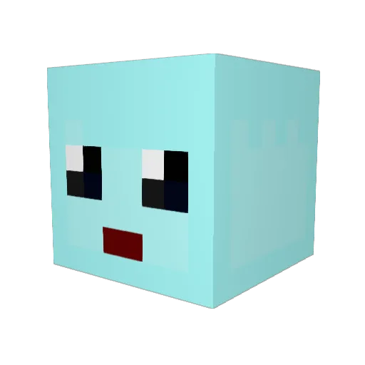 McChickenz Minecraft avatar head, 3D render