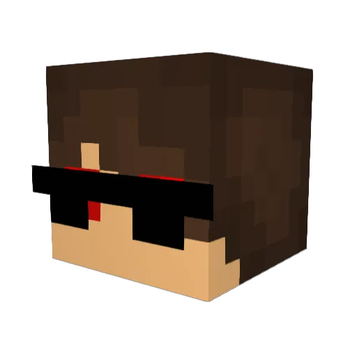 McChrille Minecraft avatar head, 3D render