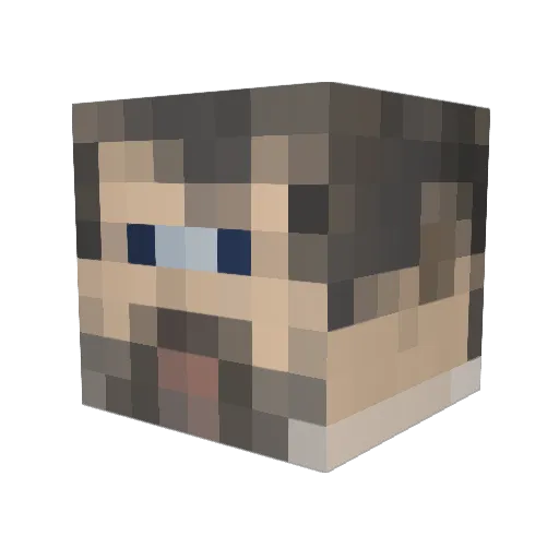McCliffin Minecraft avatar head, 3D render