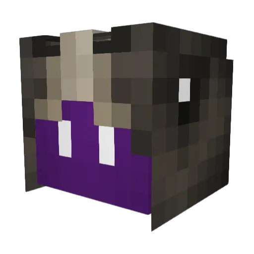 McClown7 Minecraft avatar head, 3D render