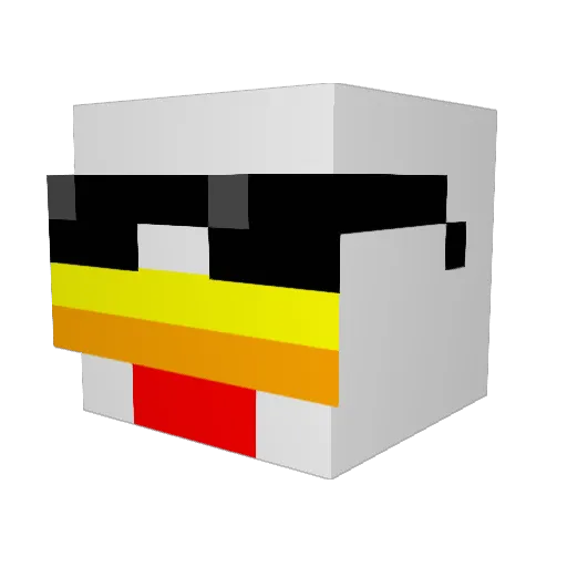 McCokee Minecraft avatar head, 3D render