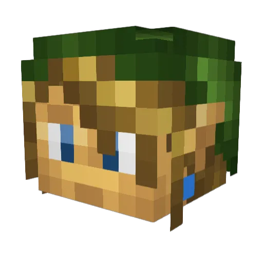 McCraaaY Minecraft avatar head, 3D render