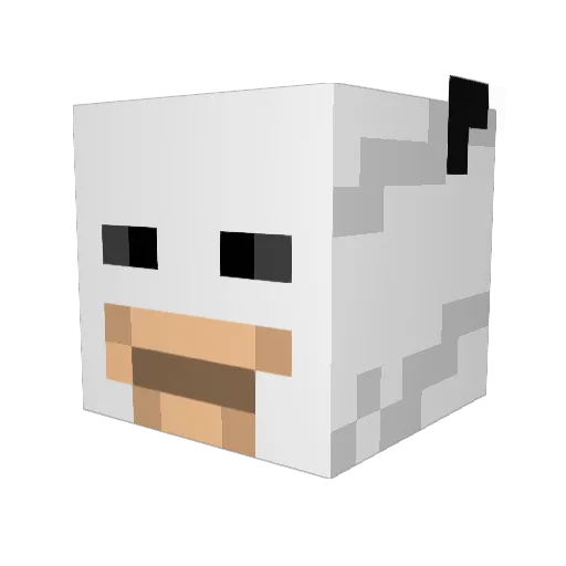 McCreeep Minecraft avatar head, 3D render