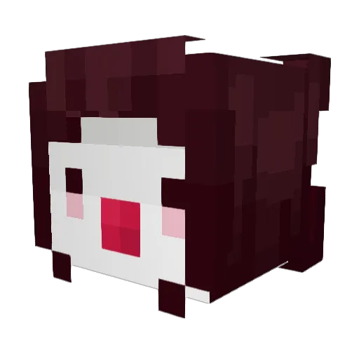 McCryptiddy Minecraft avatar head, 3D render