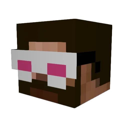 McDX Minecraft avatar head, 3D render