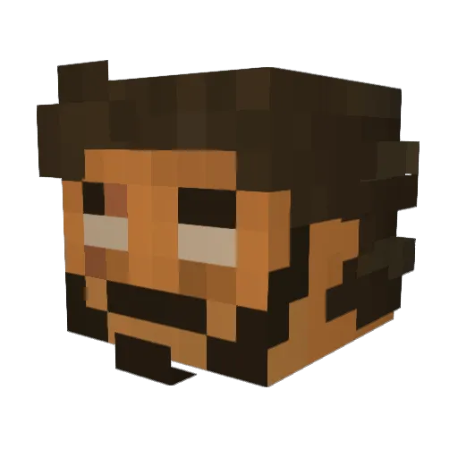 McDanky Minecraft avatar head, 3D render