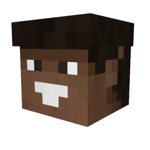 McDarnit Minecraft avatar head, 3D render