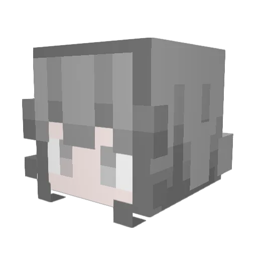 McDmlr Minecraft avatar head, 3D render