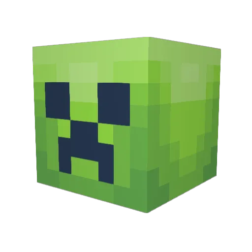 McDoFu Minecraft avatar head, 3D render