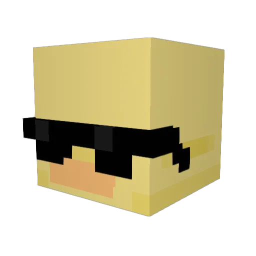 McDonaldsGrinder Minecraft avatar head, 3D render