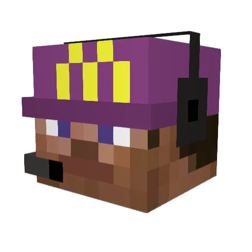 McDonaldsKFC Minecraft avatar head, 3D render