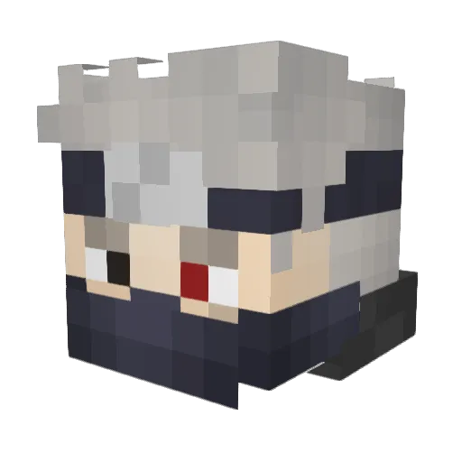 McDoubler Minecraft avatar head, 3D render